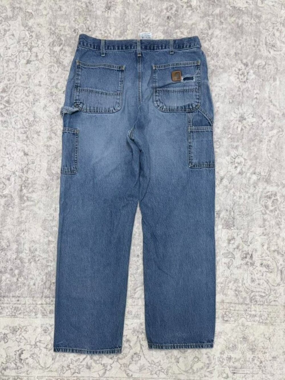 Carhartt dungaree blue denim carpenter jeans